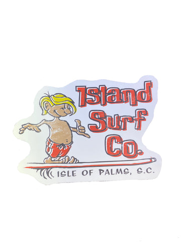 Island Surf Co Surfer Sticker