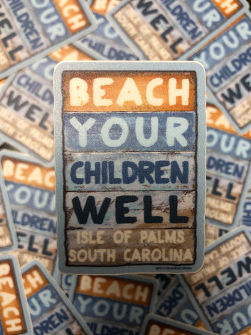 Mini Beach Sign Sticker