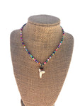 Mini Multi Colored Shark Tooth Necklace